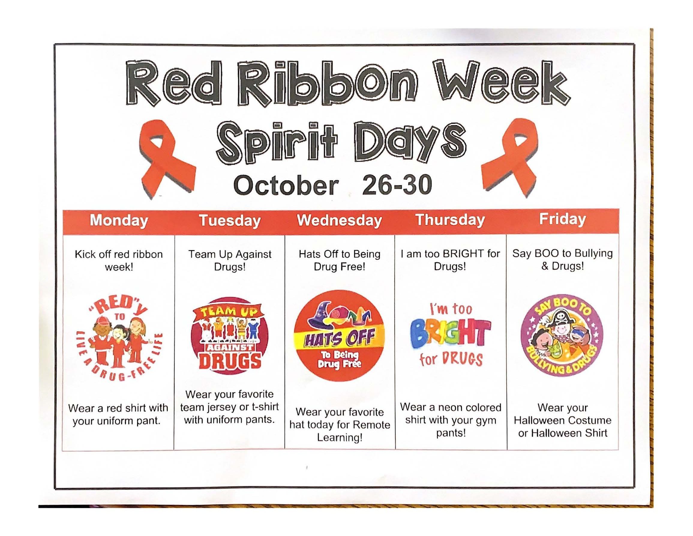 red ribbon week activities