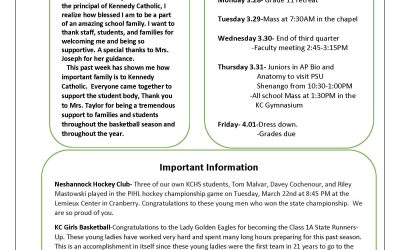 KCMS/HS Weekly Newsletter 4-18-22