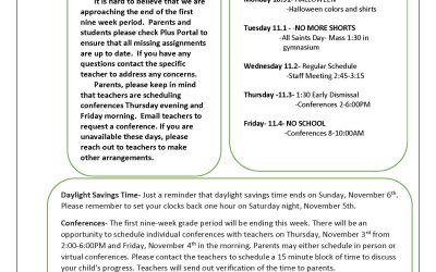 KCMS/HS Weekly Newsletter 10-31