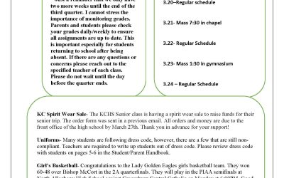 KCMS/HS Weekly News 3-19