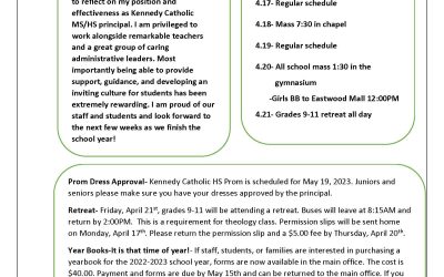 KCMS/HS Weekly Newsletter 4-17-23